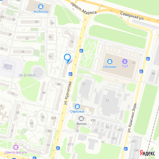 Карта торговых объектов